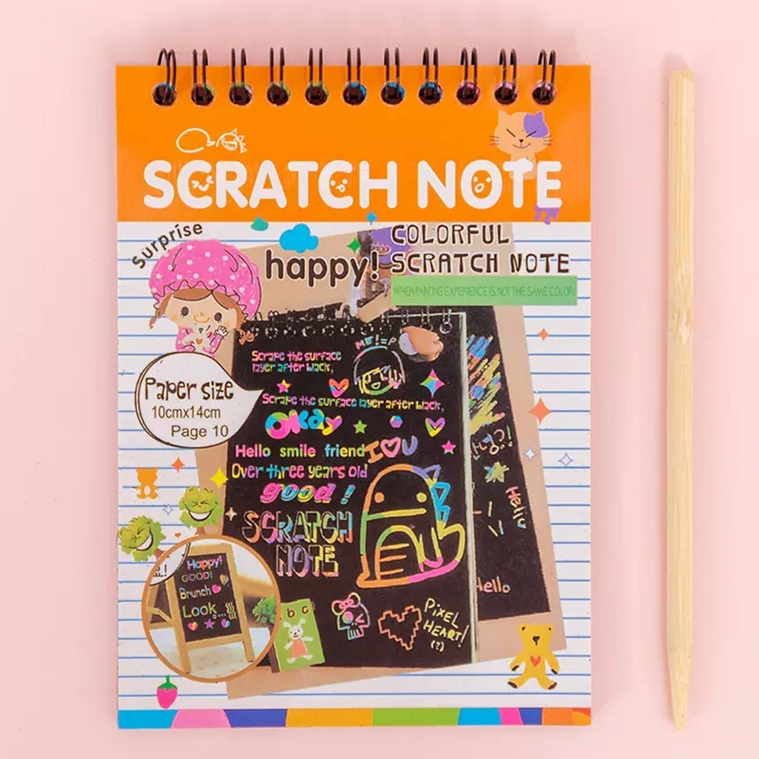 Crafts Rainbow Art Scratch Paper Book Sheets 10 Page ( Pack of 1 )