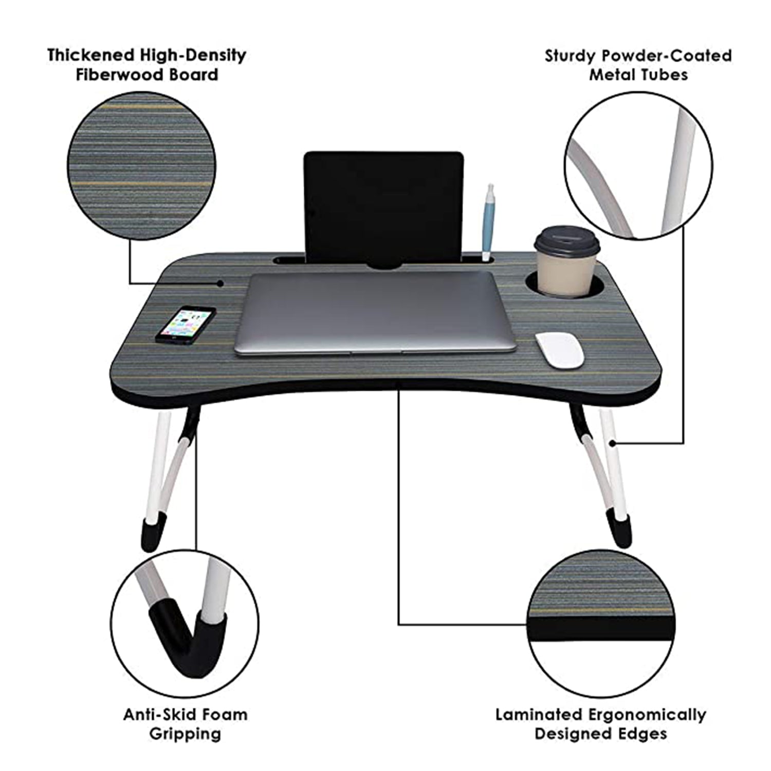 Laptop Table Foldable Portable Notebook Bed Lap Desk Tray Stand